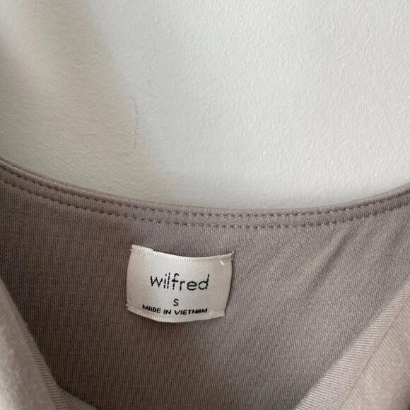 Aritzia  Wilfred Saturn Wrap Midi Dress Grey Size Small - Picture 7 of 8